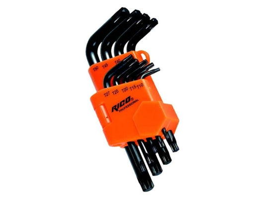 RICO 9-Piece Short Allen Torx Key Set – Vacuum Packed