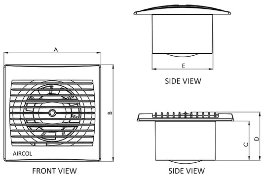 AIRCOL 100 DOMESTIC AXIAL FAN