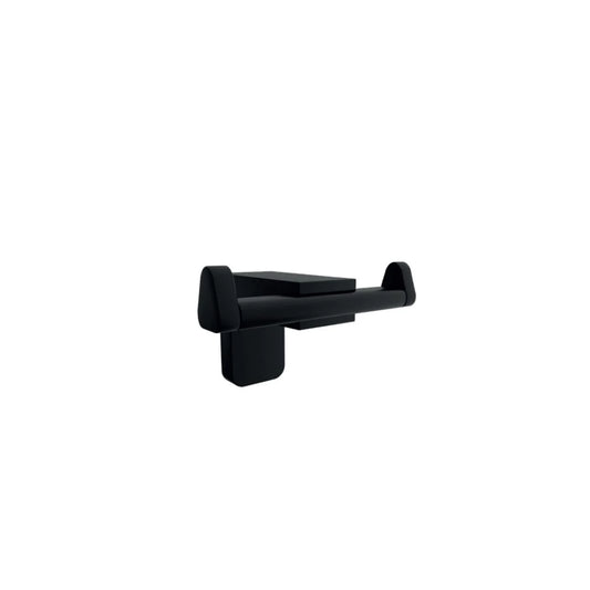 Wall-Mounted Double Robe Hook – Black Finish