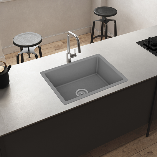 47x57 STELLA GREY Composite 1.0 Bowl Kitchen Sink