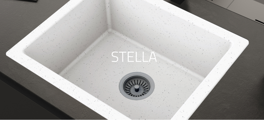 47x57 STELLA WHITE Composite 1.0 Bowl Kitchen Sink