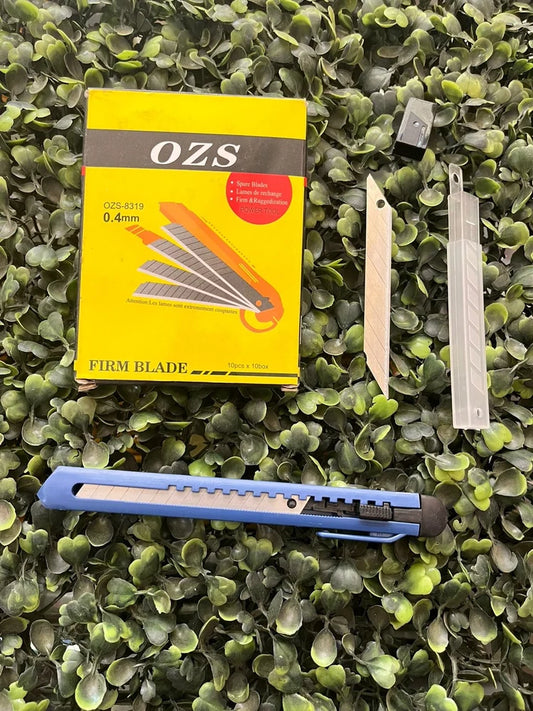 OZS Snap-Off Knife Blades – 9mm x 0.4mm – Precision Cutter Refills – 10 Pack